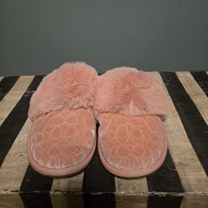 Pink Women's Size 7 Coach Slippers
